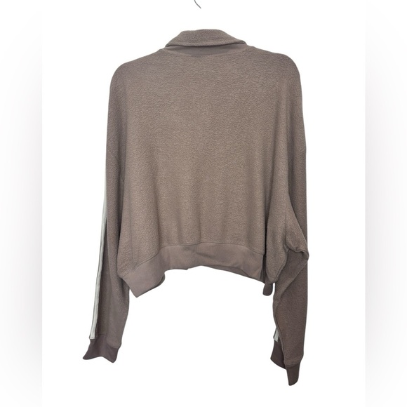 PINK by Victoria's Secret Reverse Fleece Cropped Polo Sweatshirt Rose - Picture 3 of 13